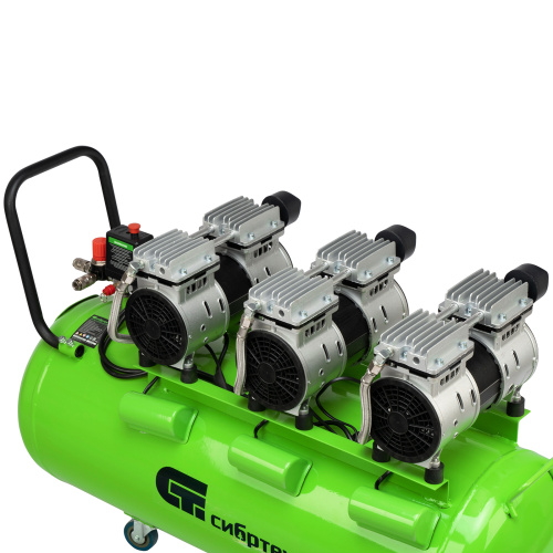 Компрессор безмаслянный малошумный МБ 2250/100, 2250 Вт, 100л, 400 л/мин Сибртех по ценам производителя в Уфе с доставкой по всей России