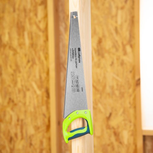 Ножовка по дереву"Зубец" для точных пильных работ, 450 мм, каленый зуб 2D, 14 TPI, двухкомпонентная рукоятка Сибртех по ценам производителя в Уфе с доставкой по всей России