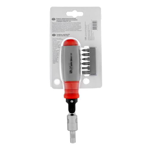 Отвертка реверсивная, поворотная головка, набор бит, CrV, 6 шт Matrix по ценам производителя в Уфе с доставкой по всей России