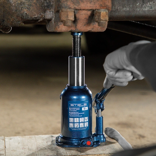 Домкрат гидравлический бутылочный телескопический, 8 т, подъем 180-410 мм Stels по ценам производителя в Уфе с доставкой по всей России