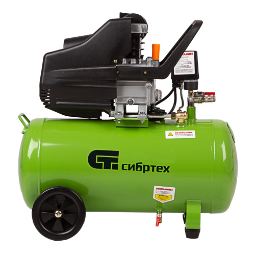 Компрессор воздушный КК-1500/50, 1.5 кВт, 198 л/мин, 50 л, прямой привод, масляный Сибртех по ценам производителя в Уфе с доставкой по всей России