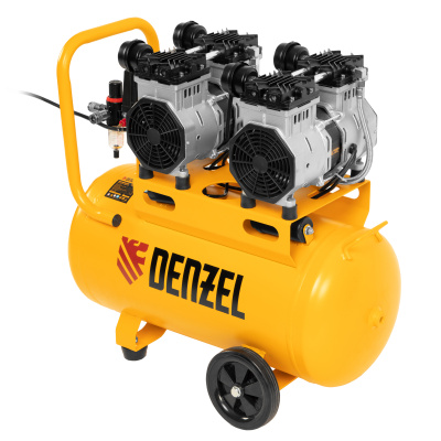 Компрессор безмасляный, малошумный DLS 2200/50, 2200 Вт, 2x1100, 50 л, 380 л/мин Denzel по ценам производителя в Уфе с доставкой по всей России