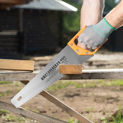 Ножовка по дереву, 400 мм, шаг зубьев 5 мм, пластиковая рукоятка по ценам производителя в Уфе с доставкой по всей России