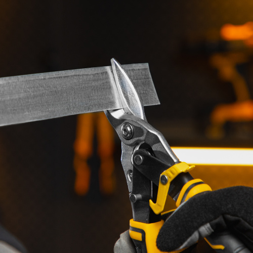 Ножницы по металлу, 270 мм, прямой рез, сталь-CrMo, трехкомпонентные рукоятки Denzel по ценам производителя в Уфе с доставкой по всей России