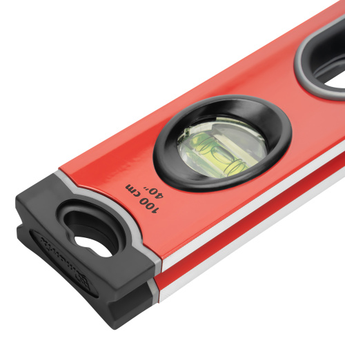 Уровень алюминиевый, 1000 мм, 3 глазка, ударопрочные заглушки, двухкомпонентные ручки Matrix ProFI по ценам производителя в Уфе с доставкой по всей России