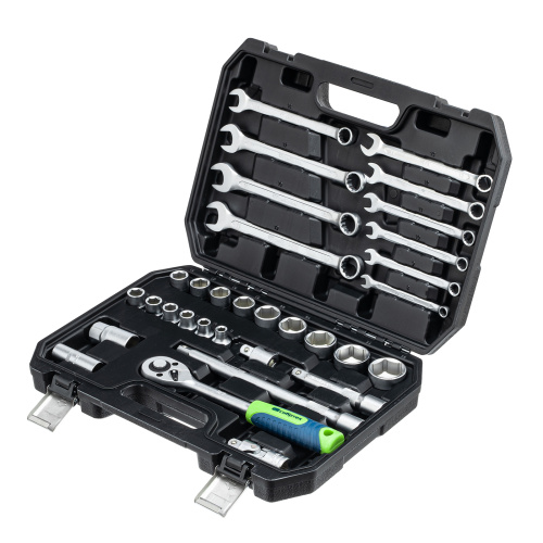 Набор инструментов, 1/2", пластиковый кейс, 32 предмета// Сибртех по ценам производителя в Уфе с доставкой по всей России