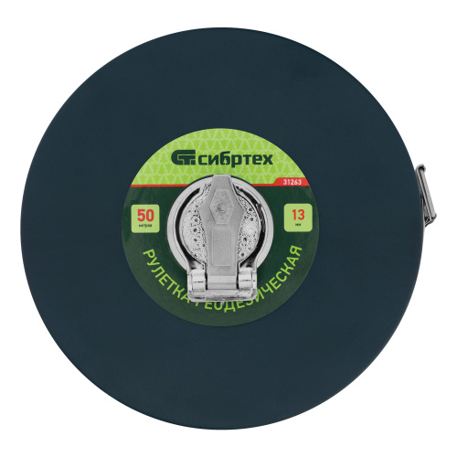 Рулетка геодезическая 50 м х 13 мм, закрытый корпус, фибергласовая лента Сибртех по ценам производителя в Уфе с доставкой по всей России