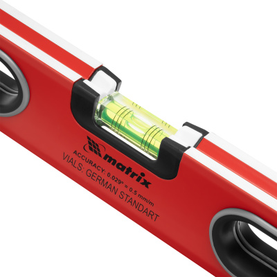 Уровень алюминиевый, 600 мм, 3 глазка, ударопрочные заглушки, двухкомпонентные ручки Matrix ProFI по ценам производителя в Уфе с доставкой по всей России