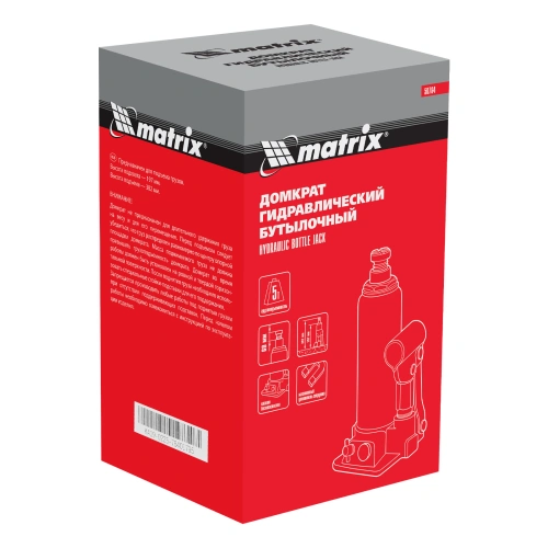 Домкрат гидравлический бутылочный, 5 т, h подъема 197-382 мм Matrix по ценам производителя в Уфе с доставкой по всей России