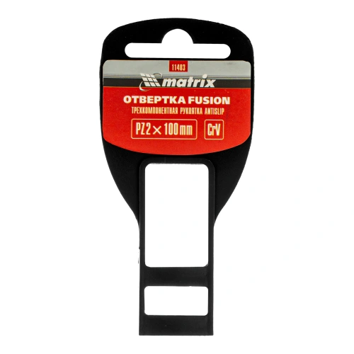 Отвертка Fusion, PZ2 x 100 мм, CrV, трехкомпонентная рукоятка "Anti slip" Matrix по ценам производителя в Уфе с доставкой по всей России