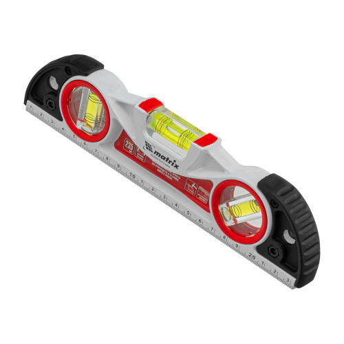 Уровень алюминиевый литой, фрезерованный, 3 глазка, две ударные площадки, 235 мм Matrix по ценам производителя в Уфе с доставкой по всей России