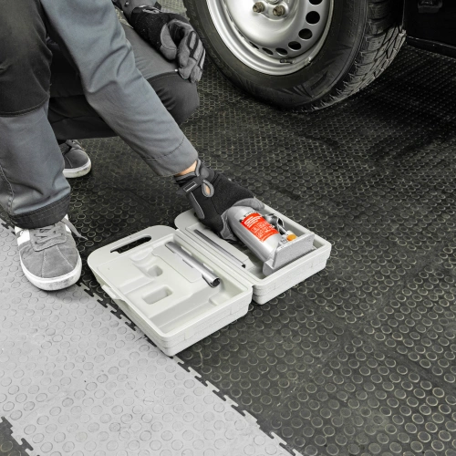 Домкрат гидравлический бутылочный, 4 т, h подъема 194-372 мм, в пластиковом кейсе Matrix по ценам производителя в Уфе с доставкой по всей России