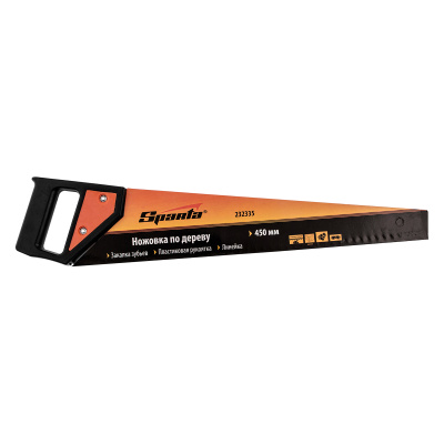 Ножовка по дереву, 450 мм, 5-6 TPI, каленый зуб, пластиковая рукоятка Sparta по ценам производителя в Уфе с доставкой по всей России
