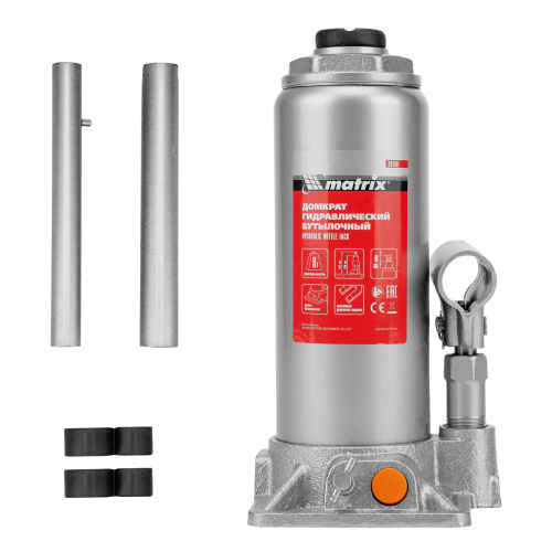 Домкрат гидравлический бутылочный, 8 т, h подъема 230-457 мм Matrix по ценам производителя в Уфе с доставкой по всей России
