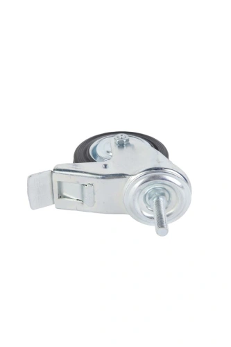 Колесо поворотное SCtB 42 100 мм резина с болтом и тормозом (F) по ценам производителя в Уфе с доставкой по всей России