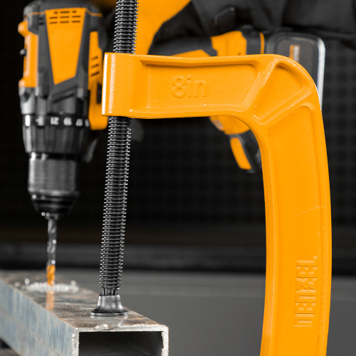 Струбцина G-образная, усиленная, 200 мм Denzel по ценам производителя в Уфе с доставкой по всей России