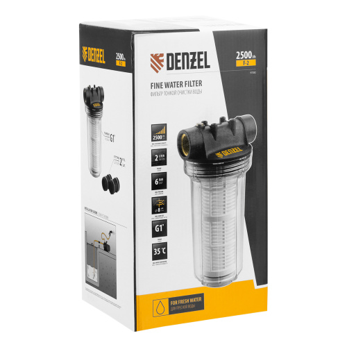 Фильтр тонкой очистки F2, объем 2 л, D 1" Denzel по ценам производителя в Уфе с доставкой по всей России