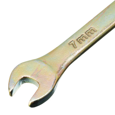 Ключ комбинированный, 7 мм, желтый цинк Сибртех по ценам производителя в Уфе с доставкой по всей России
