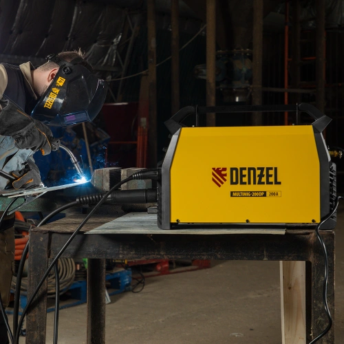 Аппарат инвертор. полуавтомат. сварки MultiMIG-200DP Synergy Double Pulse, 200 А, ПВ 80% Denzel по ценам производителя в Уфе с доставкой по всей России
