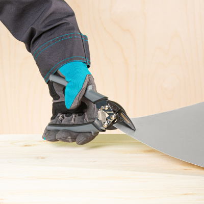 Ножницы по металлу "Piranha", 185 мм, прямой и левый рез, сталь СrM, двухкомпонентные рукоятки Gross по ценам производителя в Уфе с доставкой по всей России