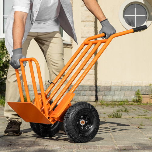 Тележка ручная 2-х колесная, облегченная, г/п 150кг, откидная платформа 430х355мм Сибртех по ценам производителя в Уфе с доставкой по всей России