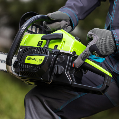 Пила цепная бензиновая БП-4540, 45 см3, шина 40 см, шаг 0.325, паз 1,5 мм, 64 звена Сибртех по ценам производителя в Уфе с доставкой по всей России