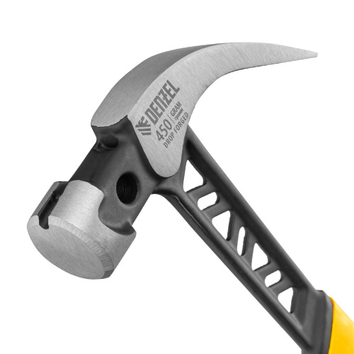 Молоток-гвоздодер 450 г, цельнокованый,боек с магнитом, двухкомп. обрезин. рук-ка Denzel по ценам производителя в Уфе с доставкой по всей России