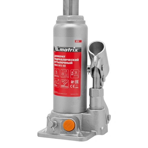 Домкрат гидравлический бутылочный, 2 т, h подъема 181-345 мм Matrix по ценам производителя в Уфе с доставкой по всей России
