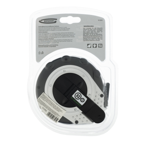 Рулетка геодезическая 30 м х 13 мм, закрытый корпус, металлическая лента, нейлон Gross по ценам производителя в Уфе с доставкой по всей России