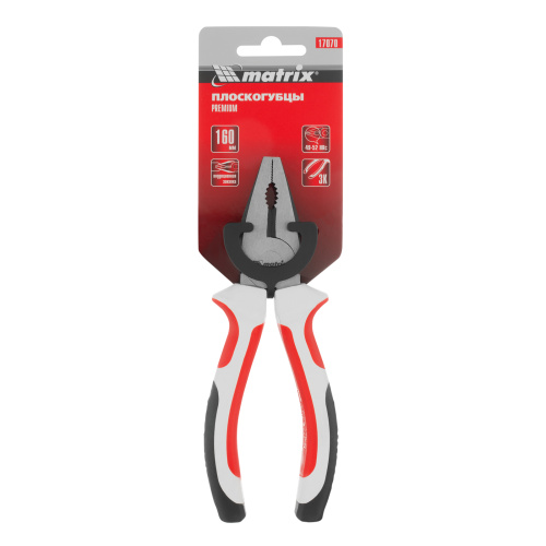 Плоскогубцы Premium, 160 мм, трехкомпонентные рукоятки Matrix по ценам производителя в Уфе с доставкой по всей России