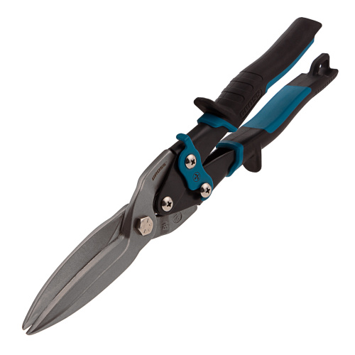 Ножницы по металлу "Piranha", 270 мм, прямой проходной рез, сталь СrMo, двухкомпонентные рукоятки Gross по ценам производителя в Уфе с доставкой по всей России