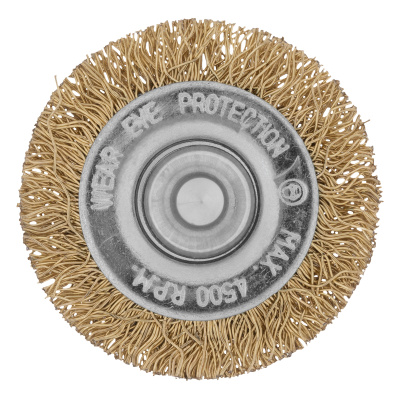 Щетка для дрели, 40 мм, плоская со шпилькой, латунированная витая проволока Matrix по ценам производителя в Уфе с доставкой по всей России