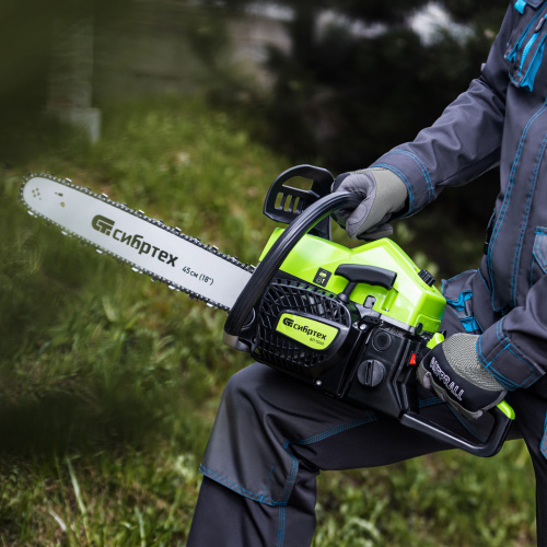 Пила цепная бензиновая БП-5245, 52 см3, шина 45 см, шаг 0.325, паз 1,5 мм, 72 звена Сибртех по ценам производителя в Уфе с доставкой по всей России