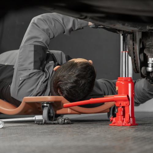 Домкрат гидравлический бутылочный, 5 т, h подъема 195-380 мм Sparta купить в Москве с доставкой по всей России | ProtosMarket.ru