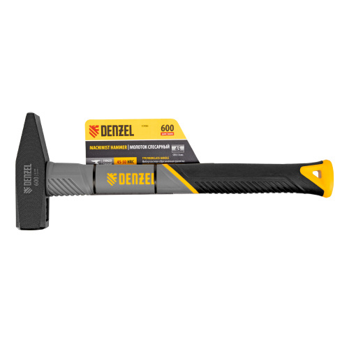 Молоток слесарный, 600 г, кованый, фибергласовая рукоятка c TPR покрытием Denzel по ценам производителя в Уфе с доставкой по всей России