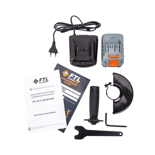 Аккумуляторная угловая шлифовальная машина FTL AG-X 125/20V EVO в комплекте купить в Москве с доставкой по всей России | ProtosMarket.ru