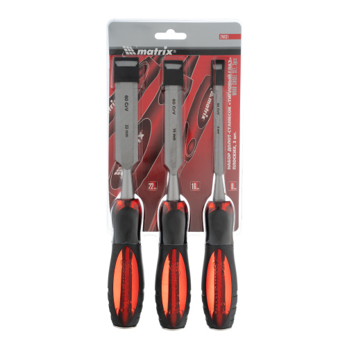Набор долот-стамесок плоских "Тигровый глаз", 3 шт, 8-16-22 мм Matrix по ценам производителя в Уфе с доставкой по всей России