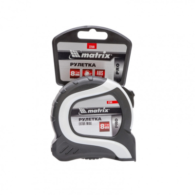 Рулетка Extra Wide,8 м x 27 мм,двухкомпонентный корпус,Pro Matrix по ценам производителя в Уфе с доставкой по всей России