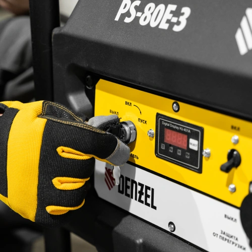 Генератор бензиновый PS 80 E-3, 6.6 кВт, 400 В, 25 л, электростартер Denzel по ценам производителя в Уфе с доставкой по всей России
