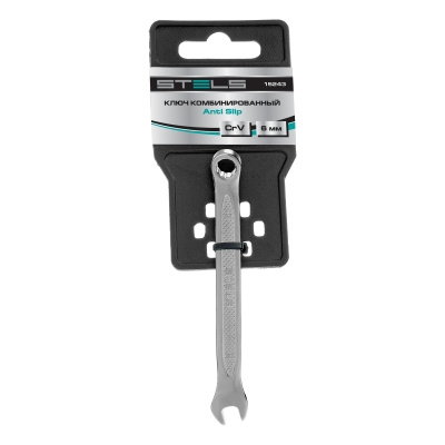 Ключ комбинированный, 6 мм, CrV, антислип Stels по ценам производителя в Уфе с доставкой по всей России