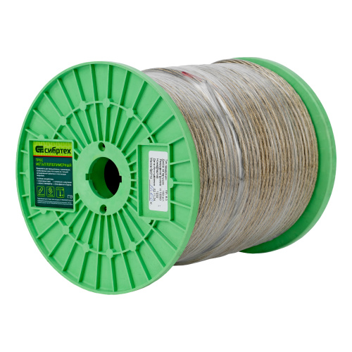 Трос металлополимерный прозрачный ПР-6.0, толщина 6.0 мм, катушка 150 метров Сибртех по ценам производителя в Уфе с доставкой по всей России