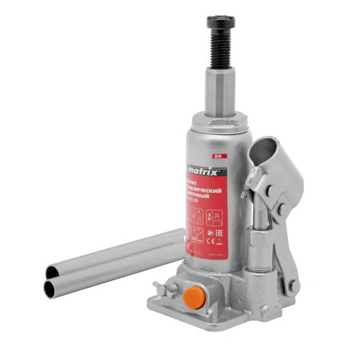 Домкрат гидравлический бутылочный, 2 т, h подъема 158-308 мм Matrix по ценам производителя в Уфе с доставкой по всей России