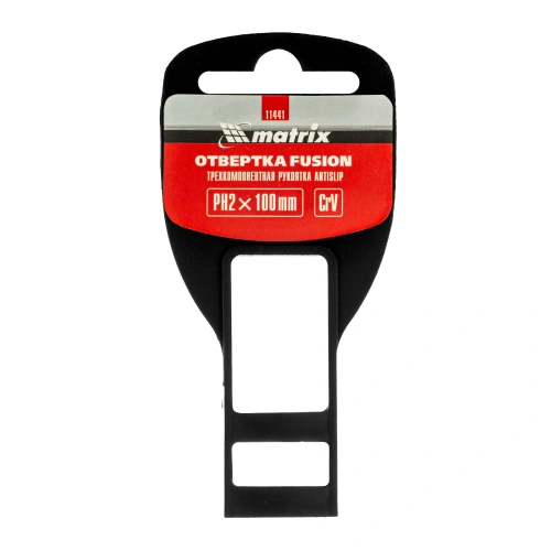 Отвертка Fusion, PH2 х 100 мм, CrV, трехкомпонентная рукоятка "Anti slip" Matrix по ценам производителя в Уфе с доставкой по всей России