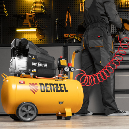 Компрессор воздушный DK1800/50, Х-PRO 1.8 кВт, 280л/мин, 50л Denzel по ценам производителя в Уфе с доставкой по всей России