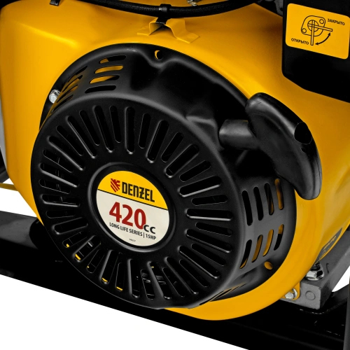 Генератор бензиновый GE 6900, 5.5 кВт, 220 В/50 Гц, 25 л, ручной старт Denzel по ценам производителя в Уфе с доставкой по всей России