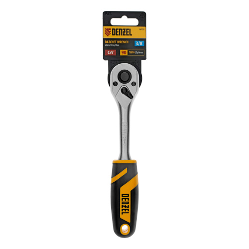 Ключ-трещотка 3/8", 90 зубьев, с быстрым сбросом, CrV Denzel по ценам производителя в Уфе с доставкой по всей России
