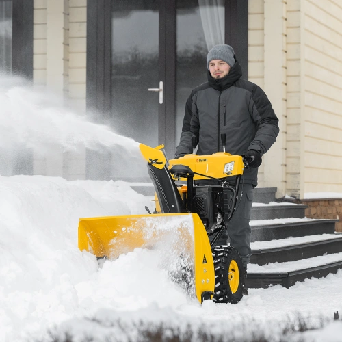 Бензиновая снегоуборочная машина SBL 711D PRO, 302cc, эл.старт, фара, обогрев, блок. дифф. Denzel по ценам производителя в Уфе с доставкой по всей России