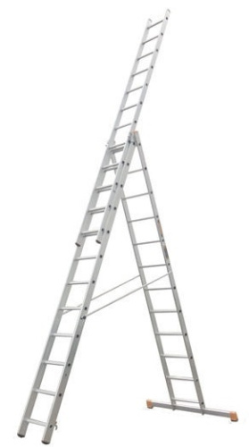 Лестница 3-х секционная алюминиевая 3*13 по ценам производителя в Уфе с доставкой по всей России