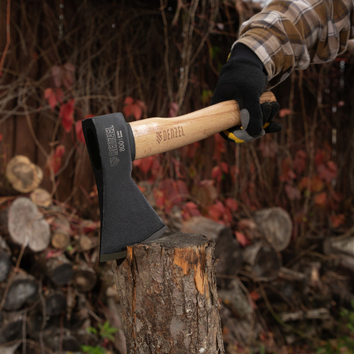 Топор, 800 г, кованый, буковое топорище Denzel по ценам производителя в Уфе с доставкой по всей России