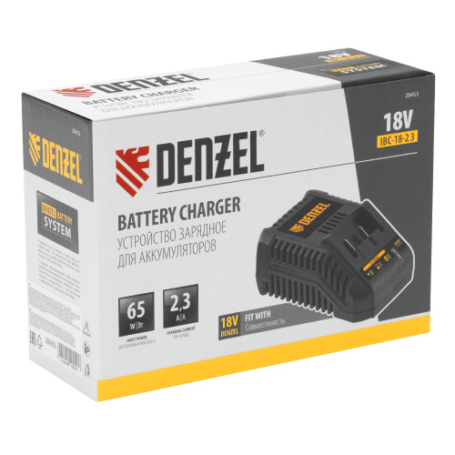 Устройство зарядное для аккумуляторов IBC-18-2.3, Li-Ion, 18 В, 2.3 А Denzel по ценам производителя в Уфе с доставкой по всей России
